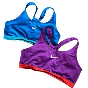 Nike Sport Bra Bundle Athletic Workout Razorback Style Women’s Size Large Fit!